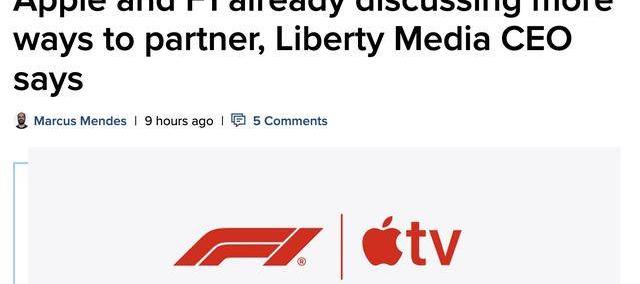 2026世界杯下注-曝苹果有望与F1深化合作：流媒体转播权基础上探索更多可能性